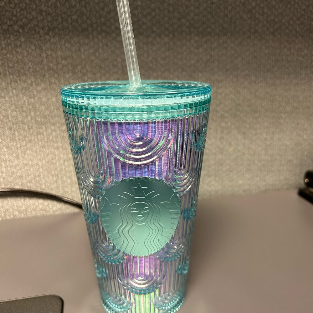 Starbucks Blue and Purple Textured Tumbler